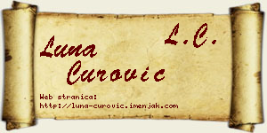 Luna Čurović vizit kartica